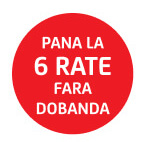 Pana la 6 rate fara dobanda